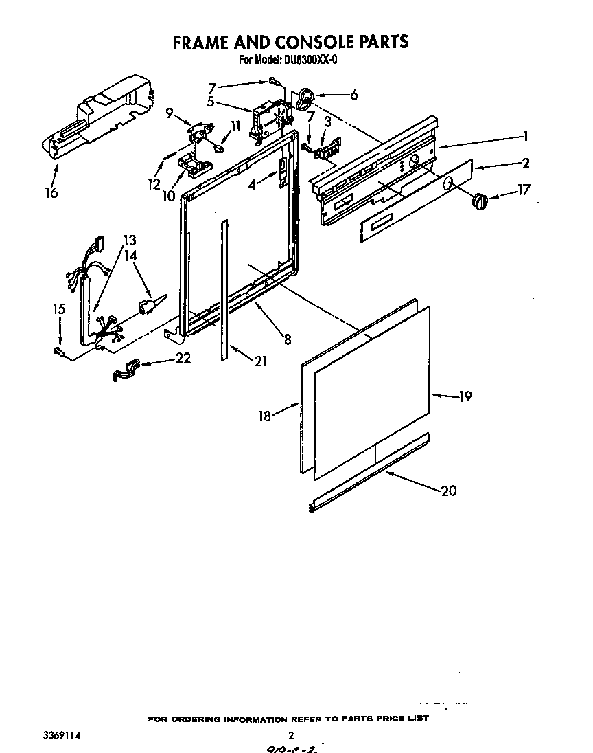 Frame and console
