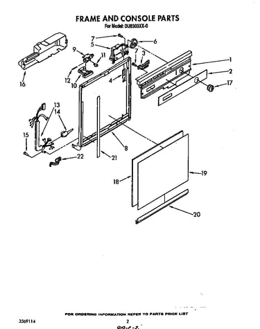 Frame and console