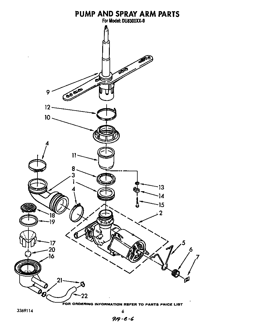 PUMP AND SPRAY ARM