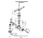 Whirlpool DU8300XX0 pump and spray arm diagram
