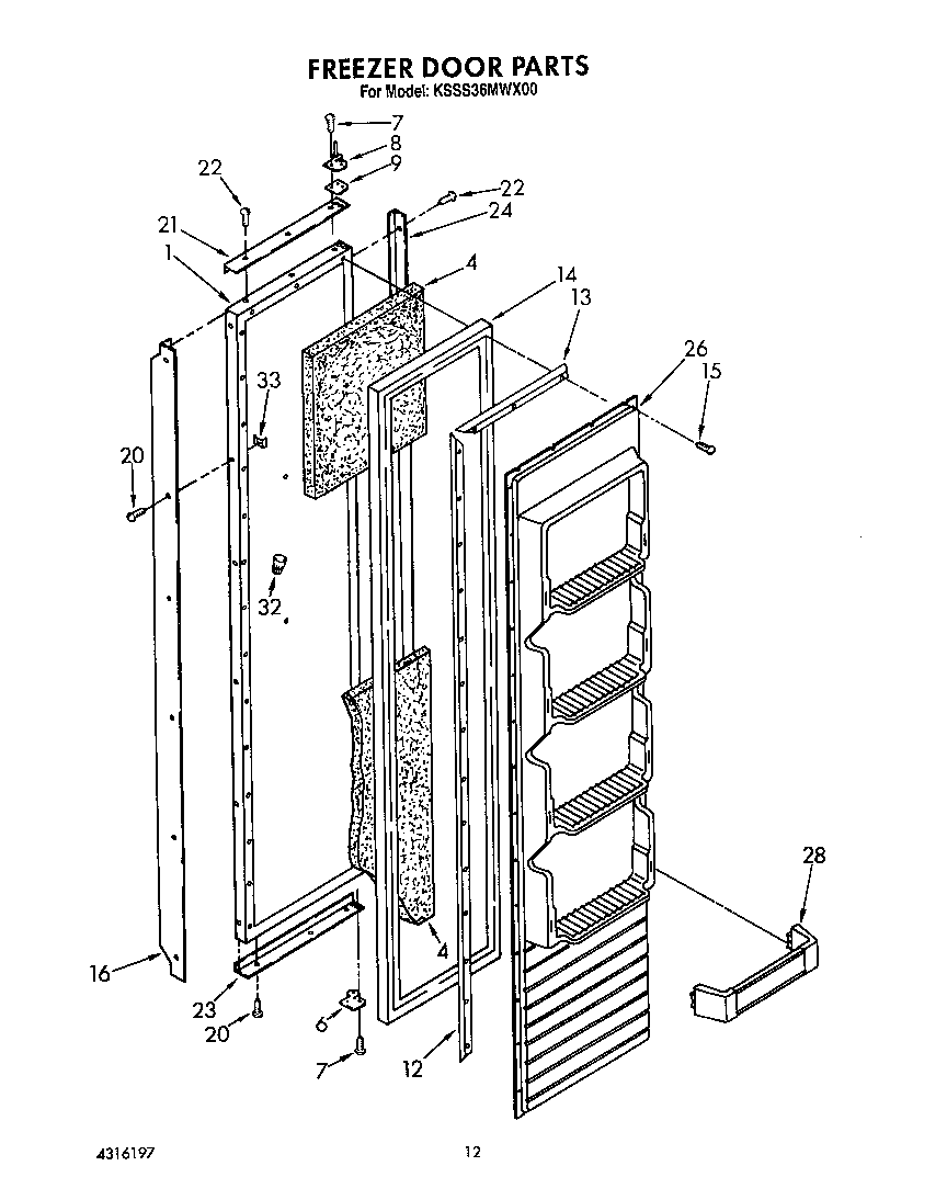 Freezer door
