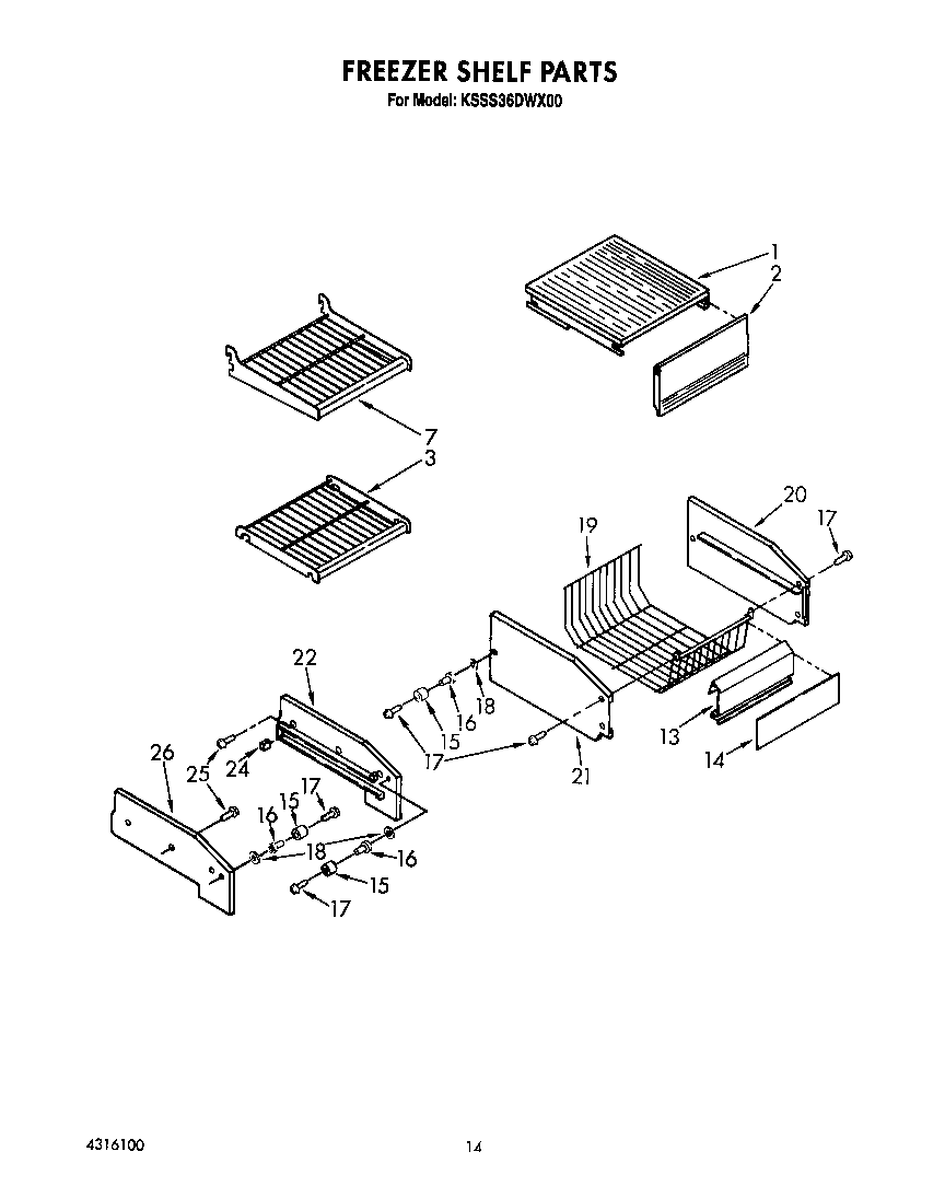 Freezer shelf