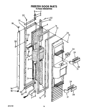 Freezer door