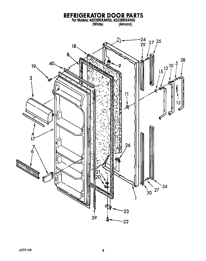 Refrigerator door