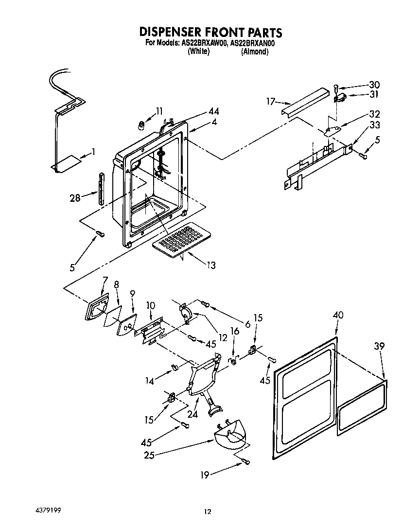 Dispenser front