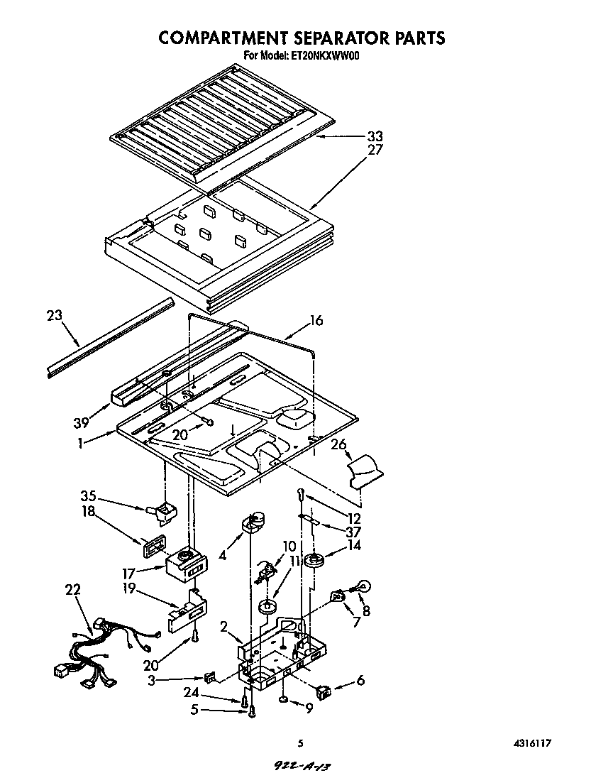 Compartment separator