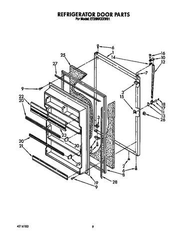Refrigerator door
