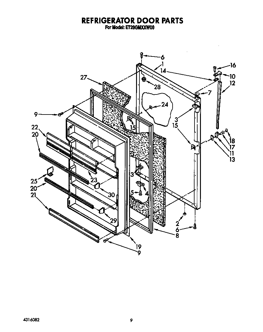 Refrigerator door