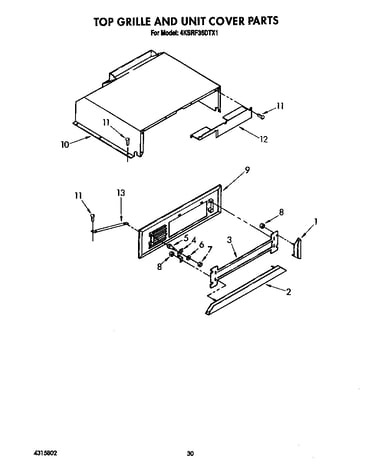 Top grille and unit cover