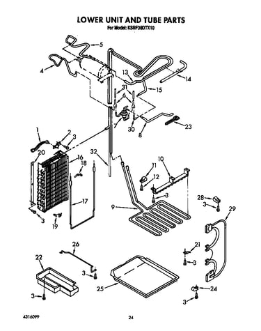 Lower unit and tube