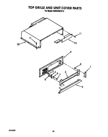 Top grille and unit cover