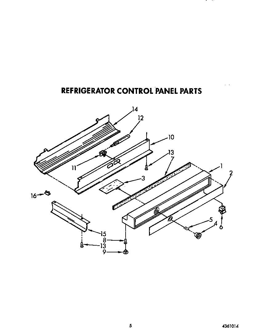 Refrigerator control panel