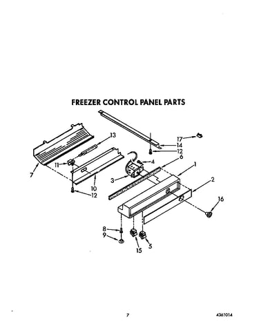 Freezer control panel