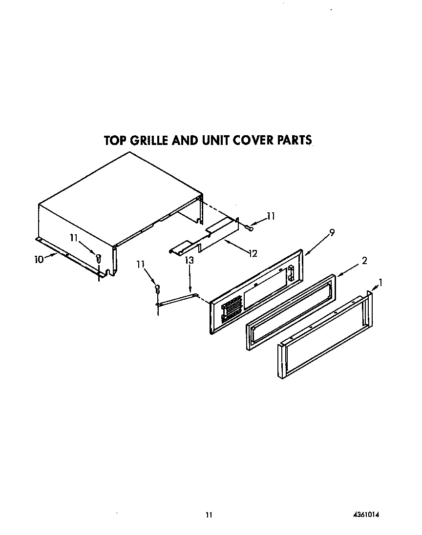 Top grille and unit cover
