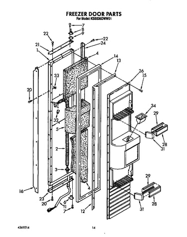 Freezer door