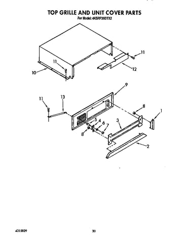 Top grille and unit cover