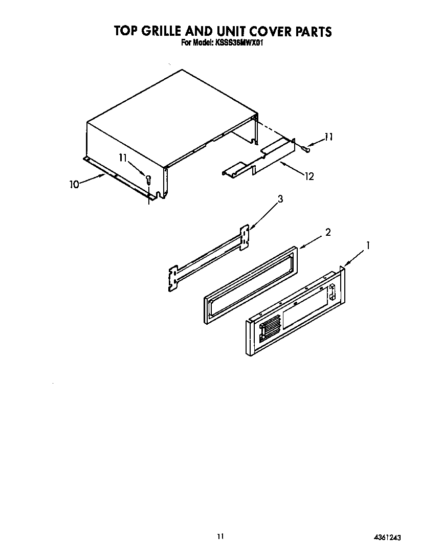 TOP GRILLE AND UNIT COVER