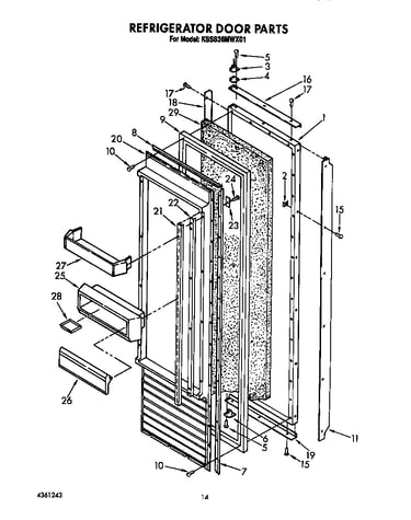 Refrigerator door
