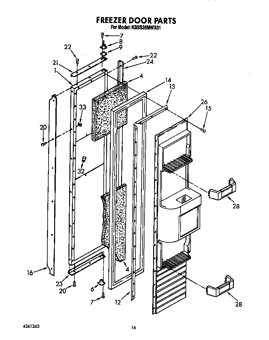 Freezer door