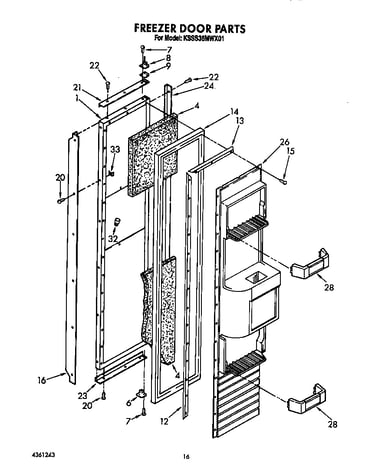 Freezer door