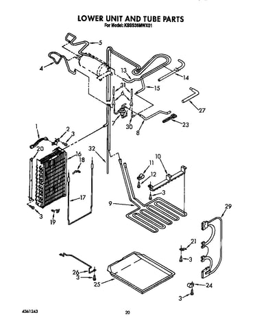 Lower unit and tube