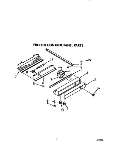 Freezer control panel
