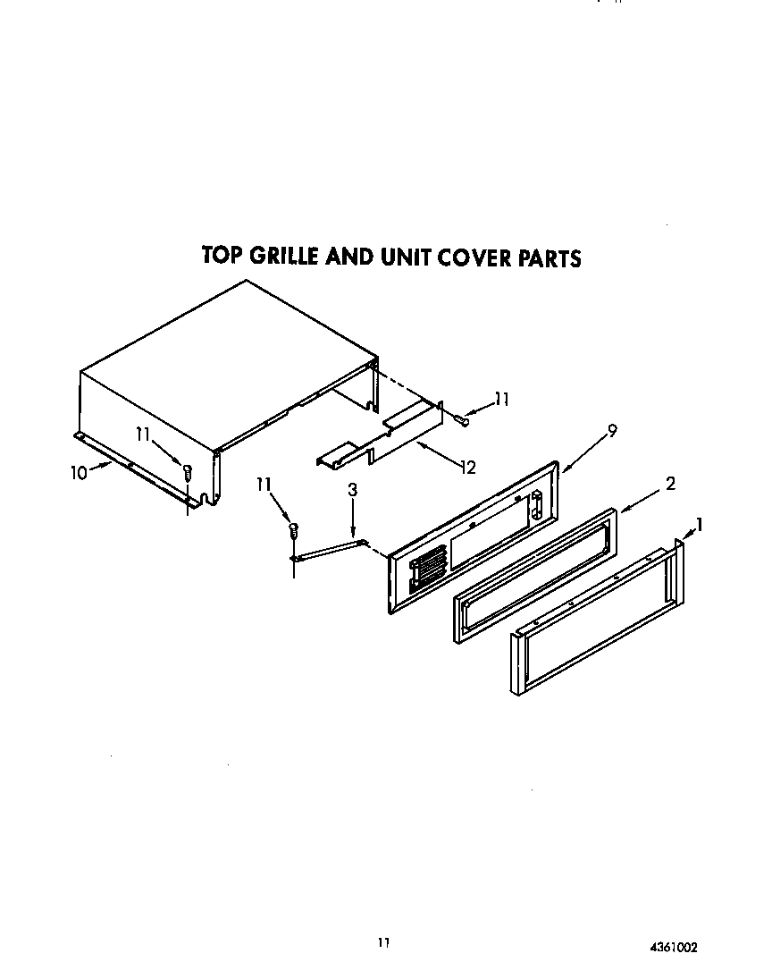 Top grille and unit cover