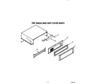 KitchenAid KSSS36DWW02 top grille and unit cover diagram