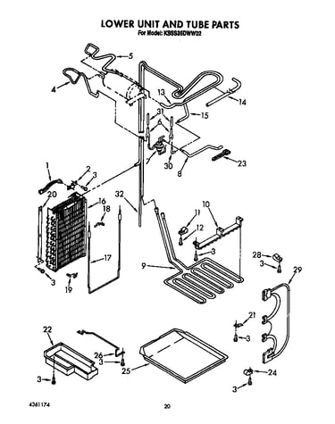 Lower unit and tube