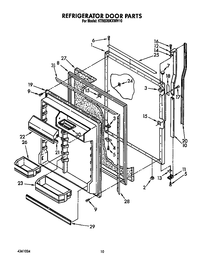 Refrigerator door