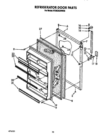 Refrigerator door