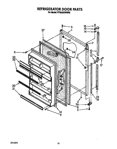 Refrigerator door