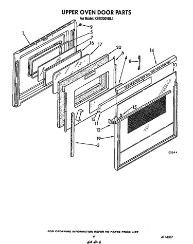 Upper oven door