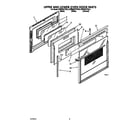 KitchenAid KEBS207YWH0 upper and lower oven door diagram