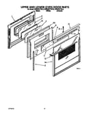 Upper and lower oven door