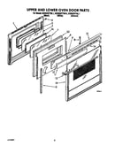 Upper and lower oven door