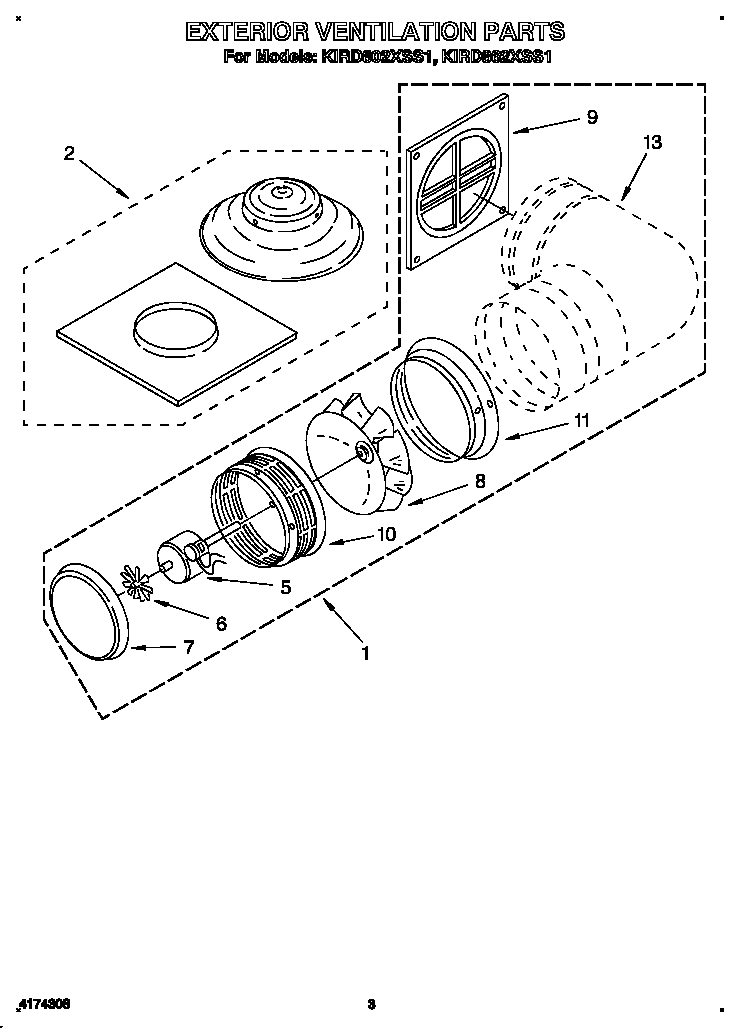 Exterior ventilation parts