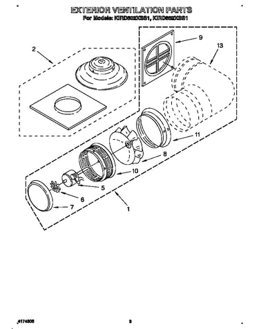 Exterior ventilation parts