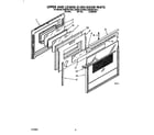 KitchenAid KEBS207YWH2 upper and lower oven door diagram