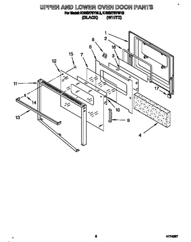 Upper and lower oven door