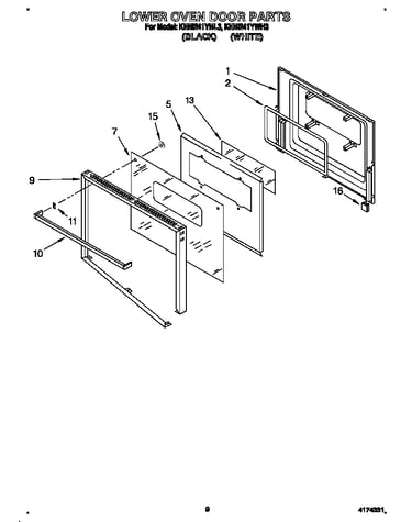 Lower oven door