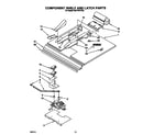 Whirlpool RB770PXYB2 component shelf and latch diagram