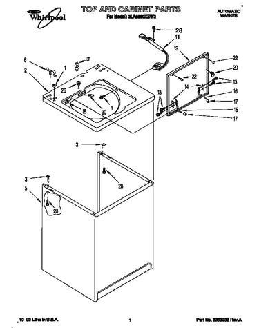 Top and cabinet