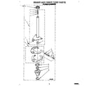 Whirlpool 3LA5580XSW3 brake and drive tube diagram