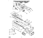 Whirlpool 4ED25DQXAW00 motor and ice container diagram