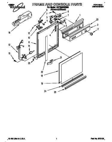 Frame and console
