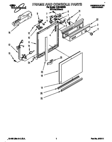 Frame and console