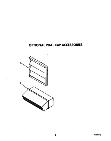 Optional wall cap accessories