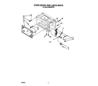 Whirlpool MS3080XYQ0 oven door and latch diagram