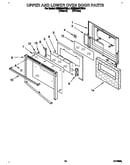 Upper and lower oven door